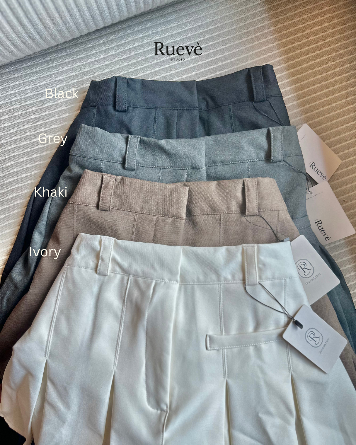 Ruevé Studio – Jolene Mini Skirt | Feminine Earthtone bottom