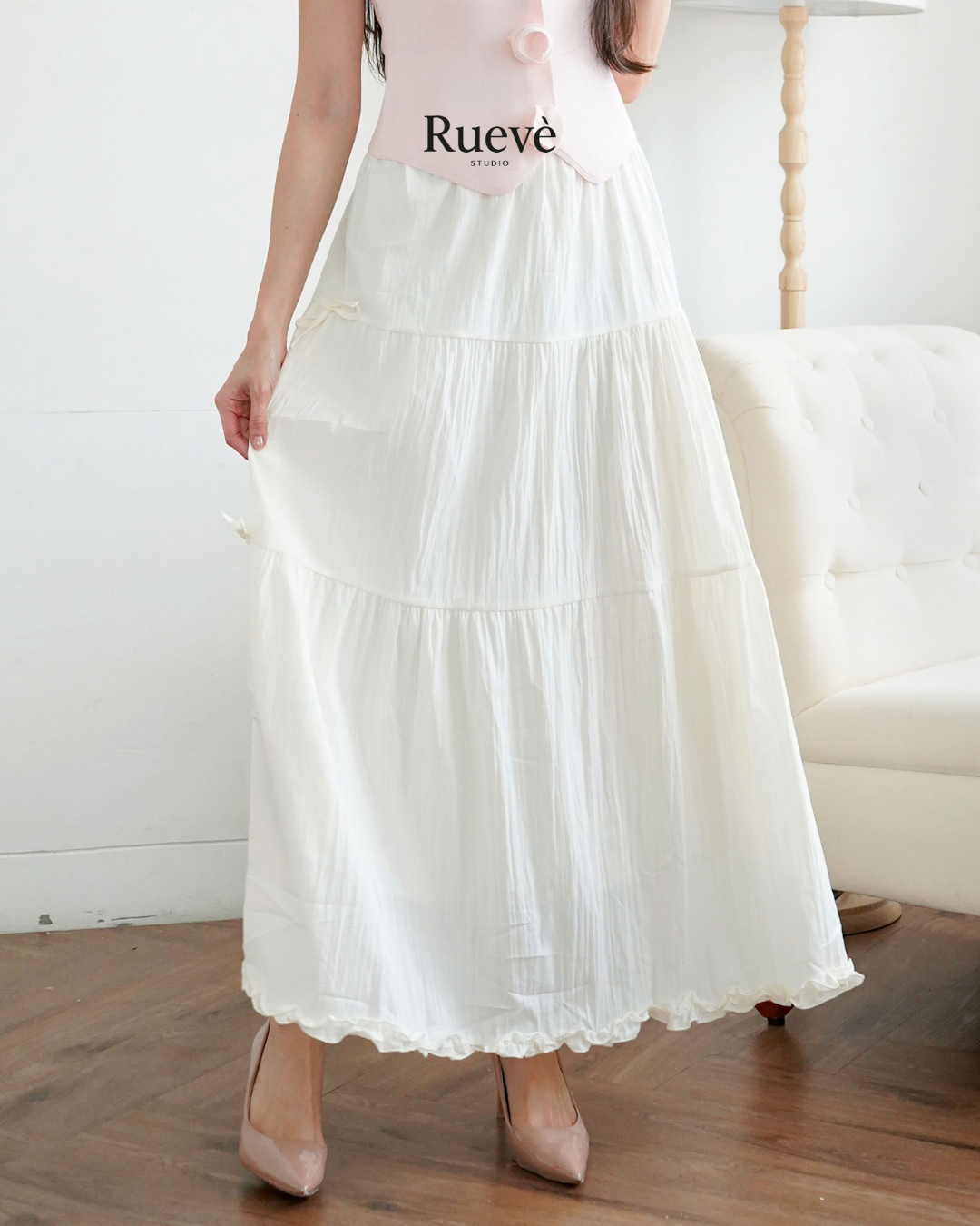 Ruevé Studio – Lunette Set | Ribbon Detail Skirt in Basic Colours